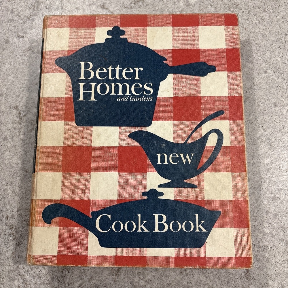 Vintage 1953 Better Homes and Gardens New Cook Book 5 Ring Binder Plaid As-Is